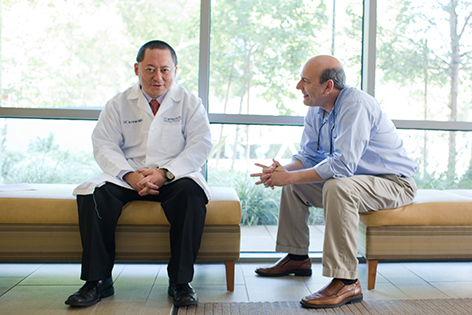 Dr. Sai-Hong Ignatius Ou and his patient, Allen Fremont, whose 